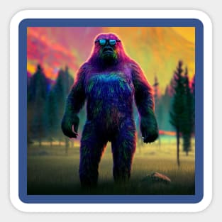 Dope Sasquatch in Nature Sticker